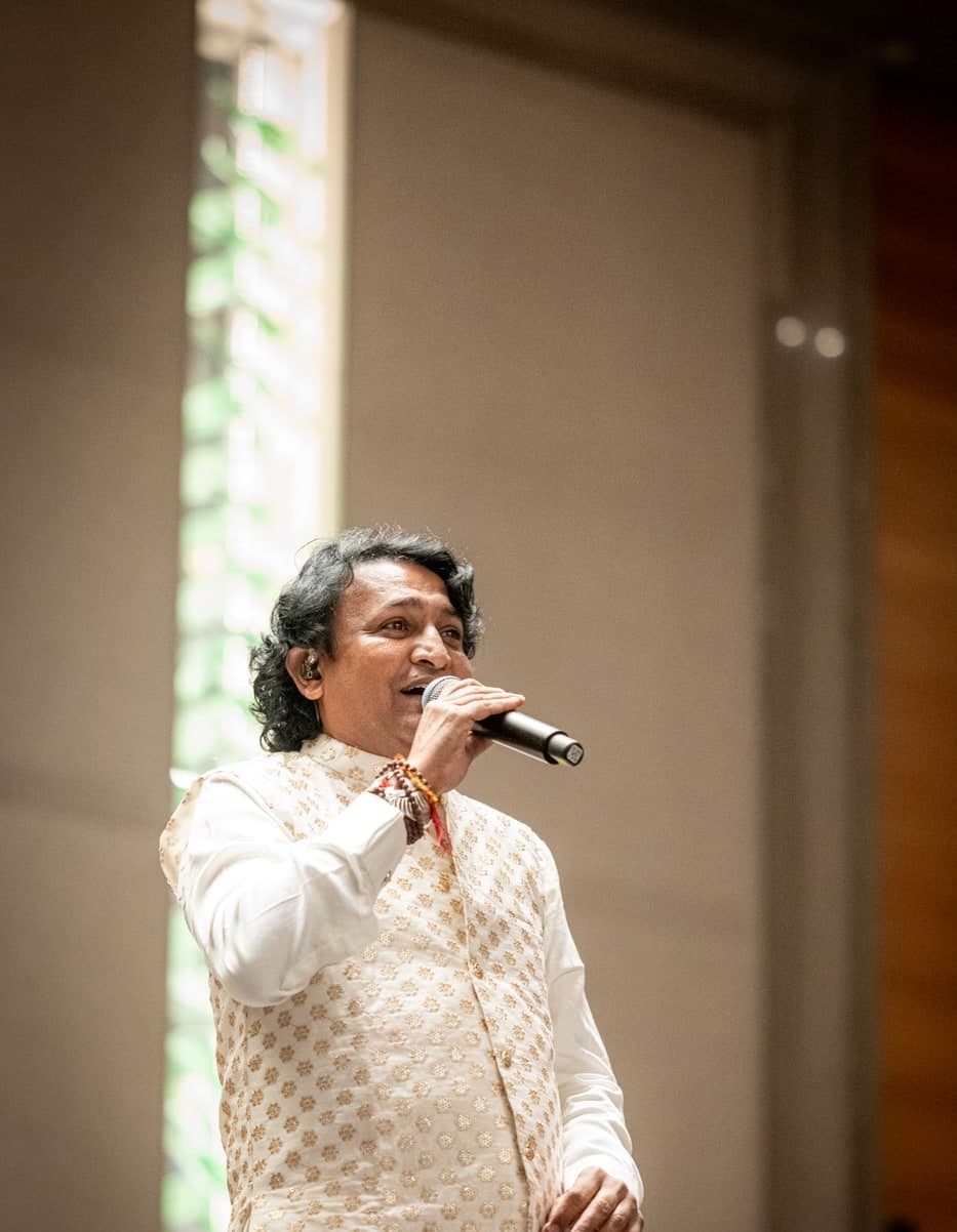 Musician performing on stage